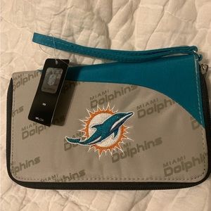 Miami Dolphins zip wallet/wristlet